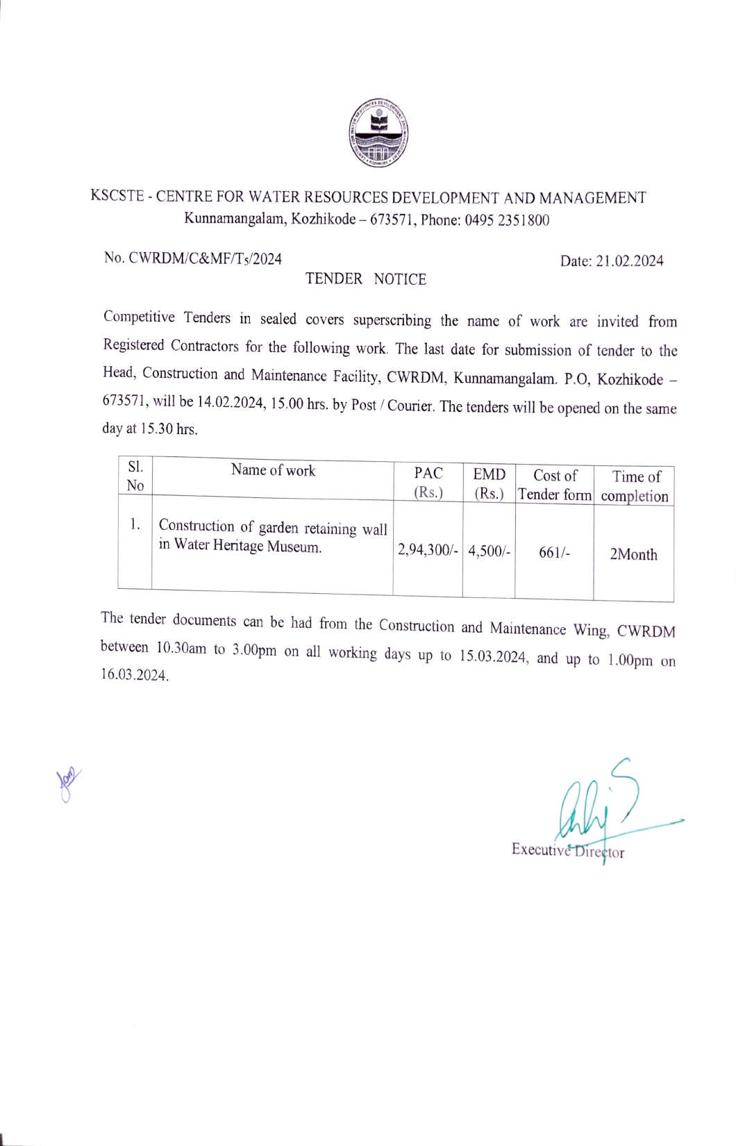 Tender Notice