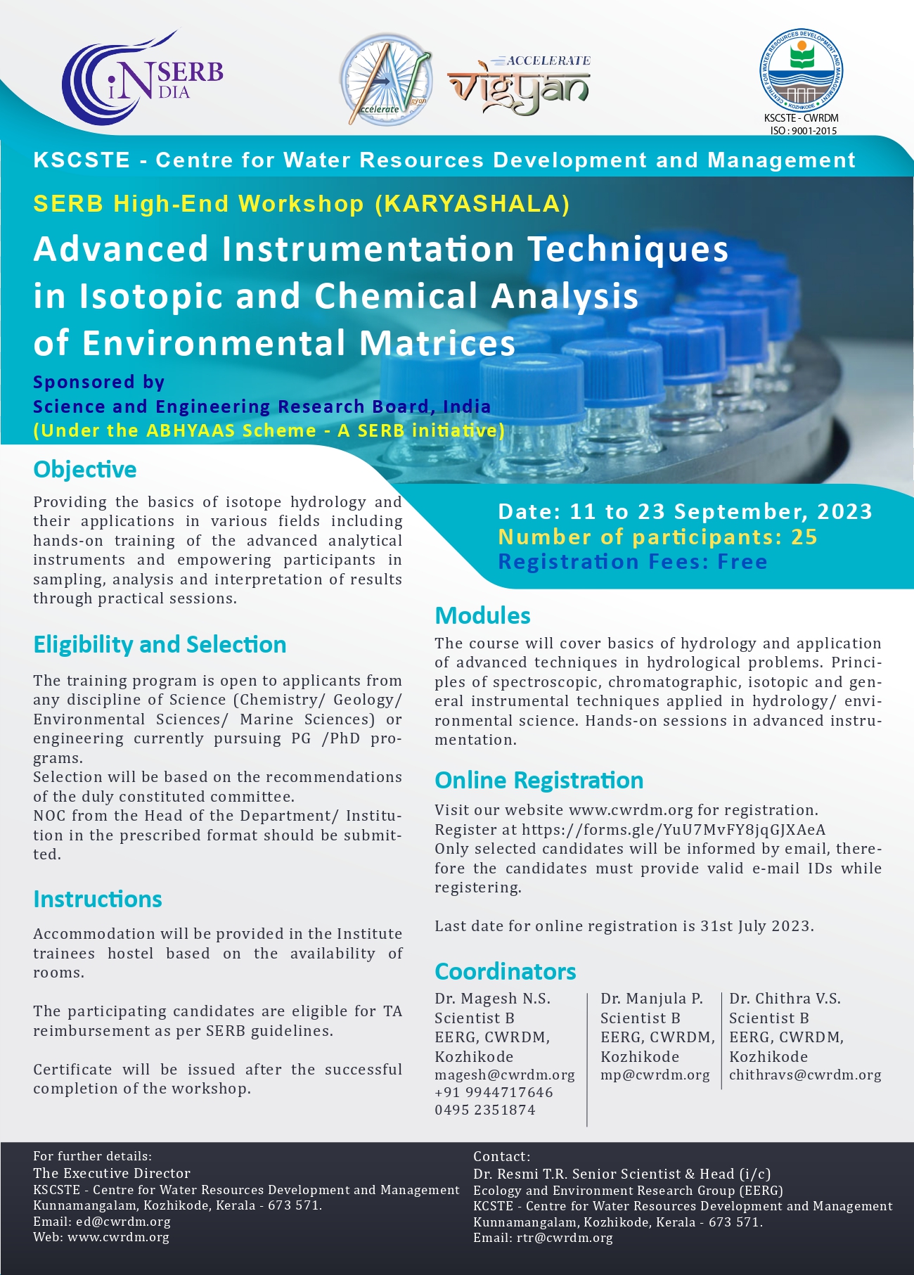 High-End Workshop (Karyashala) on Advanced Instrumentation Techniques ...